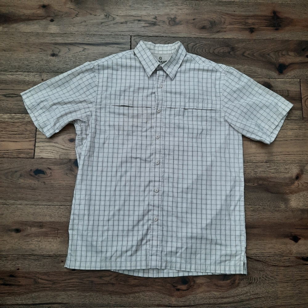 GH Bass Earth Short Sleeve Casual Button Shirt Medium